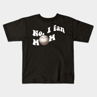 No. 1 fan Mom. Baseball Mom design white Kids T-Shirt